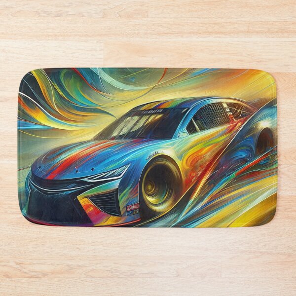 Item preview, Velocity Blaze Racing Car Engulfed in Colourful Speed Trails designed and sold by ArtComixHaven.