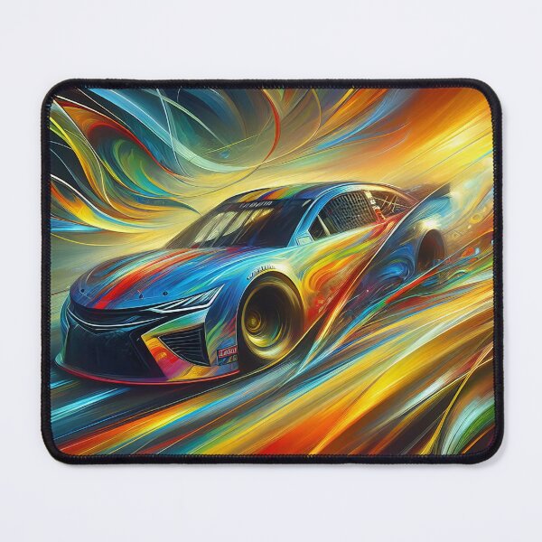 Item preview, Velocity Blaze Racing Car Engulfed in Colourful Speed Trails designed and sold by ArtComixHaven.