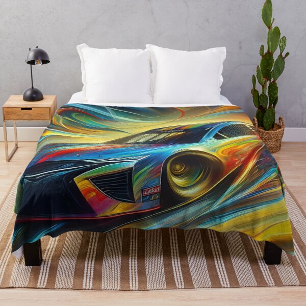 Item preview, Velocity Blaze Racing Car Engulfed in Colourful Speed Trails designed and sold by ArtComixHaven.