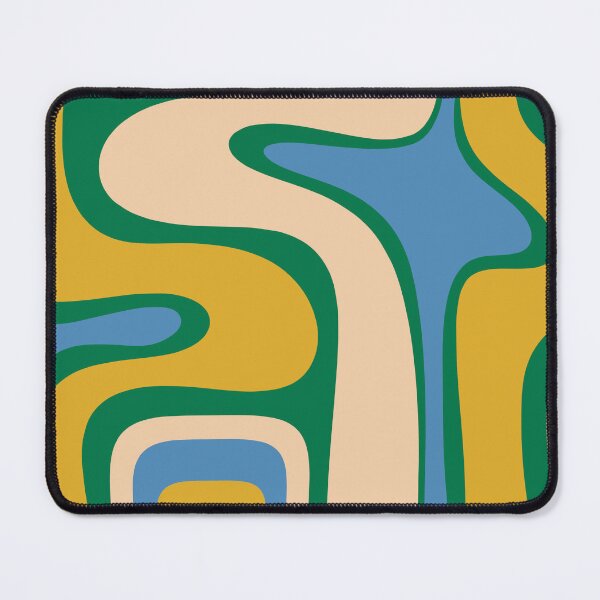 Item preview, Retro Copacetic Abstract Pattern Blue Green Mustard designed and sold by kierkegaard.