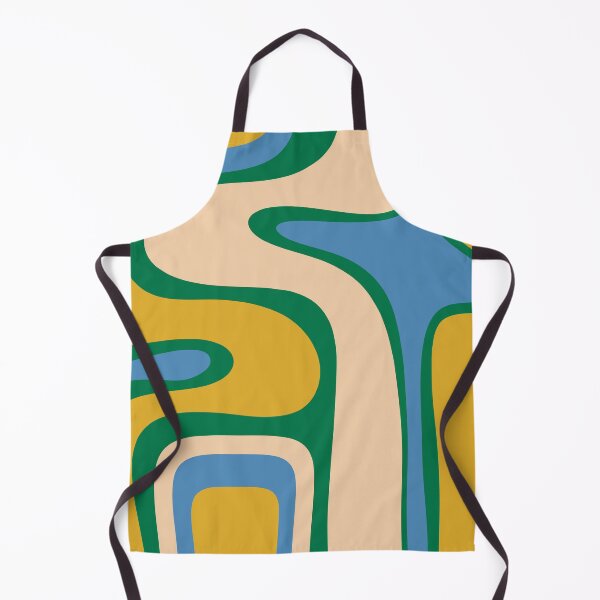 Item preview, Retro Copacetic Abstract Pattern Blue Green Mustard designed and sold by kierkegaard.