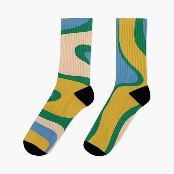 Item preview, Retro Copacetic Abstract Pattern Blue Green Mustard designed and sold by kierkegaard.