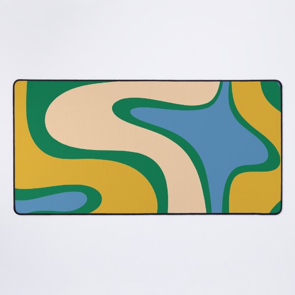 Item preview, Retro Copacetic Abstract Pattern Blue Green Mustard designed and sold by kierkegaard.