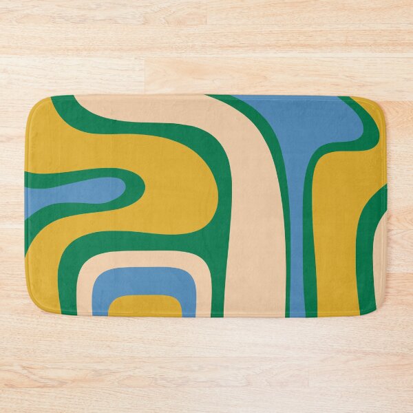 Item preview, Retro Copacetic Abstract Pattern Blue Green Mustard designed and sold by kierkegaard.