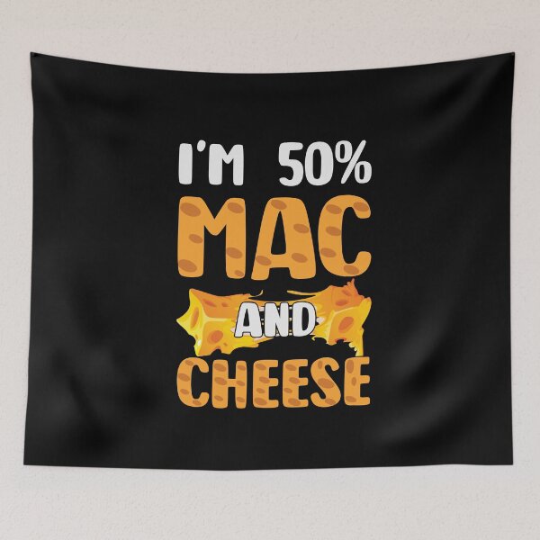 Aperçu de l'œuvre Amoureux drôle de macaronis et de fromage, je suis 50 % de macaronis et 50 % de fromage créée et vendue par smartrocket.