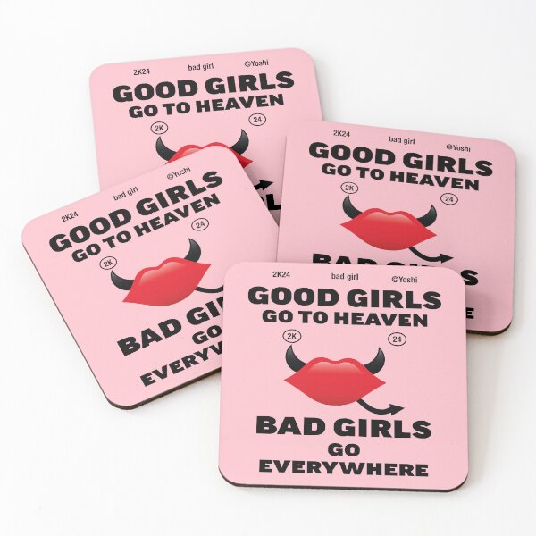 Item preview, Bad girs good girls, pink lovers, HEAVEN AND HELL designed and sold by YoshiArtDesign.