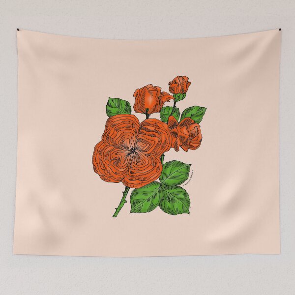 Item preview, Orange Quartered Rose Bloom Full 26-40 Petals In 3+ Rows designed and sold by Rachael Taylor.
