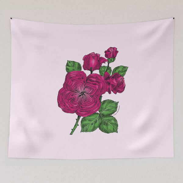 Item preview, Deep Pink Quartered Rose Bloom Full 26-40 Petals In 3+ Rows designed and sold by Rachael Taylor.