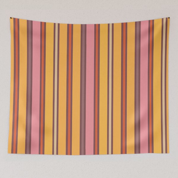 Item preview, Pink and Mustard Yellow Stripes Pattern Design designed and sold by patternsoup.
