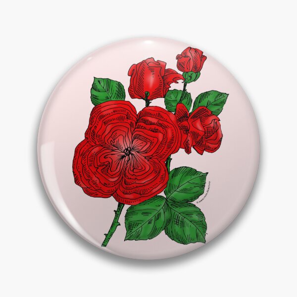 Item preview, Bright Red Quartered Rose Bloom Full 26-40 Petals In 3+ Rows designed and sold by Rachael Taylor.