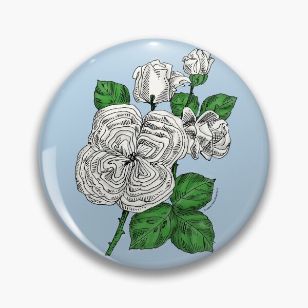 Item preview, White Quartered Rose Bloom Full 26-40 Petals In 3+ Rows designed and sold by Rachael Taylor.