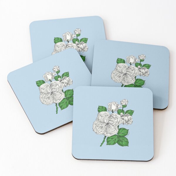 Item preview, White Quartered Rose Bloom Full 26-40 Petals In 3+ Rows designed and sold by Rachael Taylor.
