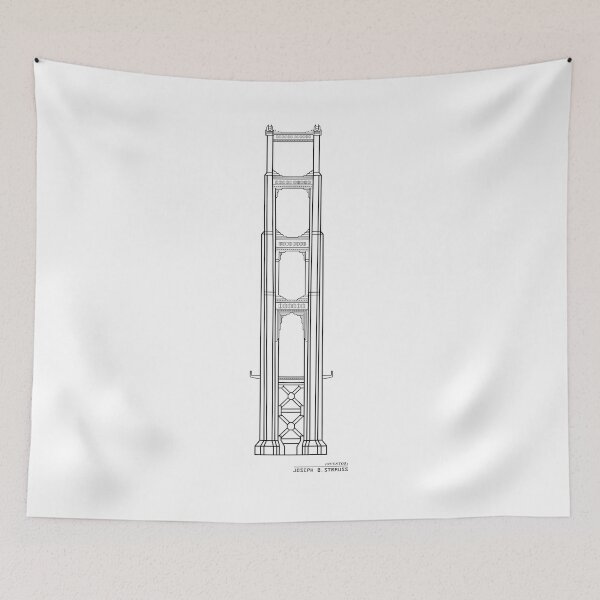 Item preview, Golden Gate Bridge Design Drawing designed and sold by SeeMac.