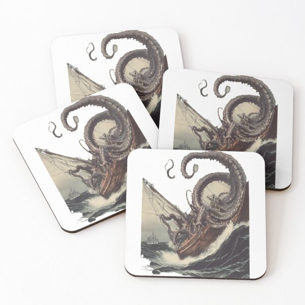 Item preview, Vintage Kraken attacking ship cool design for sea lovers designed and sold by Hanebs.