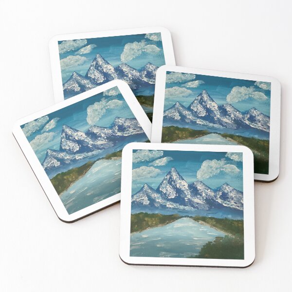 Item preview, Peaceful Mountain Landscape Painting designed and sold by TheKraftyCorner.