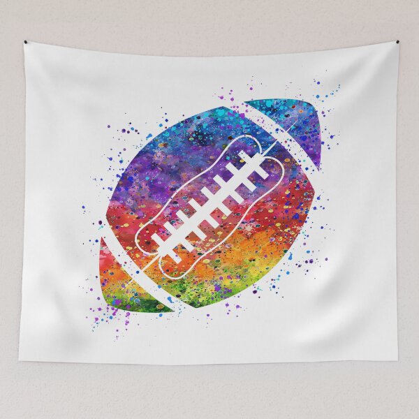 Item preview, Dynamic American Football Ball Watercolor designed and sold by LotusGifts.