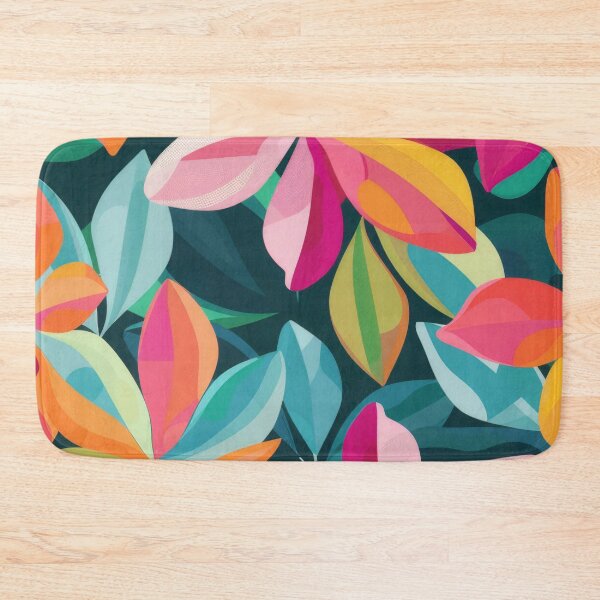 Item preview, Bold colourful tropical floral print in pink, yellow & green. designed and sold by PrettyPinkSkies.
