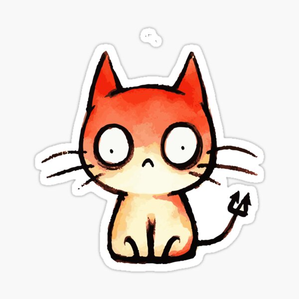 Item preview, Chaotic  devil cat  designed and sold by DEVINE-PIXELZ.