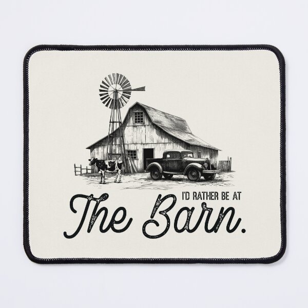Item preview, I'd Rather Be at the Barn Vintage Farm Antique Truck and Cow designed and sold by darkskydelights.