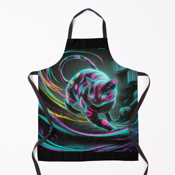 Item preview, Surreal Neon Cat: Unique Graphics for T-Shirts, Posters and Accessories designed and sold by GL!TCH LAB.