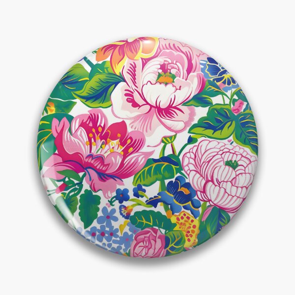 Item preview, Preppy large scale summer flowers designed and sold by SophieClimaArt.