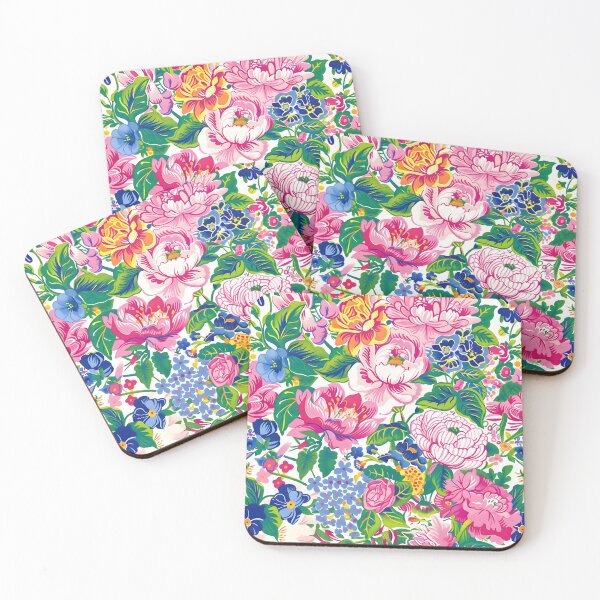 Item preview, Preppy large scale summer flowers designed and sold by SophieClimaArt.