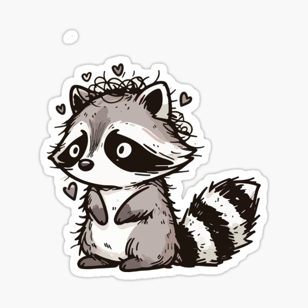 Item preview,  Chaotic cute raccoon  designed and sold by DEVINE-PIXELZ.