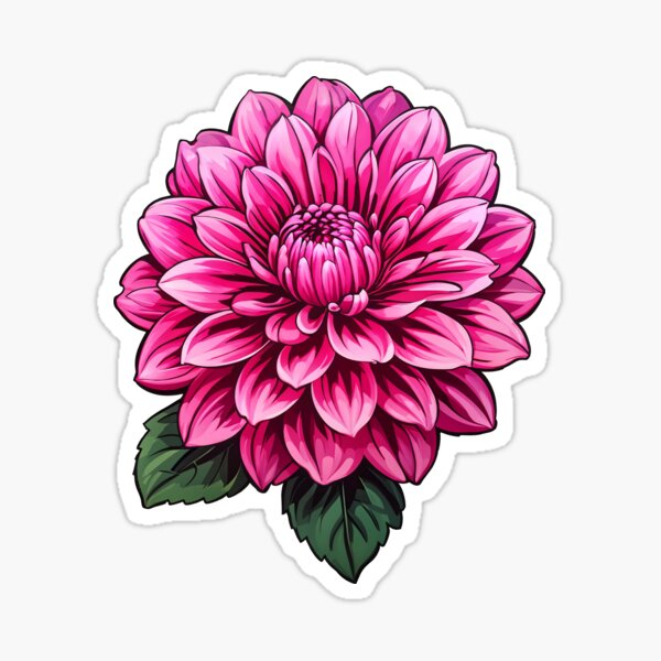 Item preview, Pink Dahlia designed and sold by StickerVibesCo.