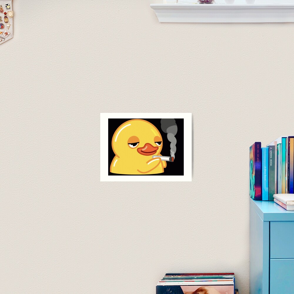 smoking duck gif | Art Print