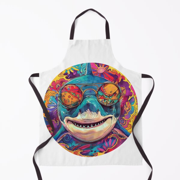 Item preview, Shark in Sunglasses Aloha Retro Hawaii Beach Jawsome  designed and sold by ArtFromBeyond.