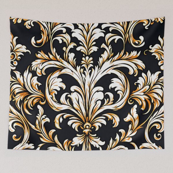 Item preview, Damask Black pattern. designed and sold by NOON tee gallery.