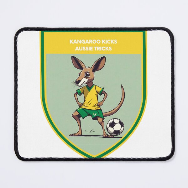 Item preview, Kangaroo Kicks & Aussie Tricks Soccer Player funny Kangaroos designed and sold by lozsart.