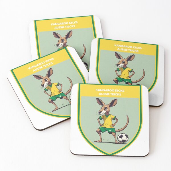 Item preview, Kangaroo Kicks & Aussie Tricks Soccer Player funny Kangaroos designed and sold by lozsart.