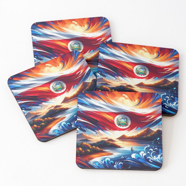 Artikelvorschau, Acryl-Costa-Rica-Flaggendesign entworfen und verkauft von ssmg80.