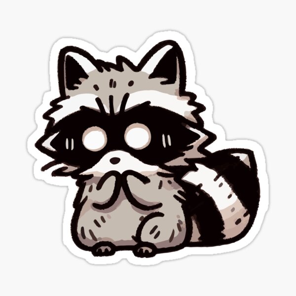 Item preview,  Chaotic cute raccoon  designed and sold by DEVINE-PIXELZ.