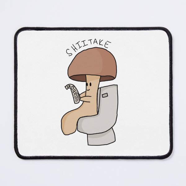 Item preview, A shiitake mushroom sitting on a toilet designed and sold by Shroomiesandco.