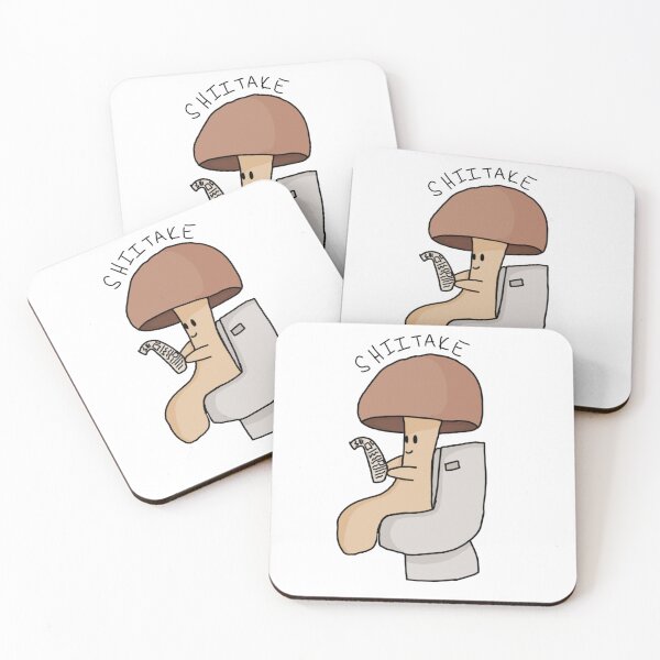 Item preview, A shiitake mushroom sitting on a toilet designed and sold by Shroomiesandco.