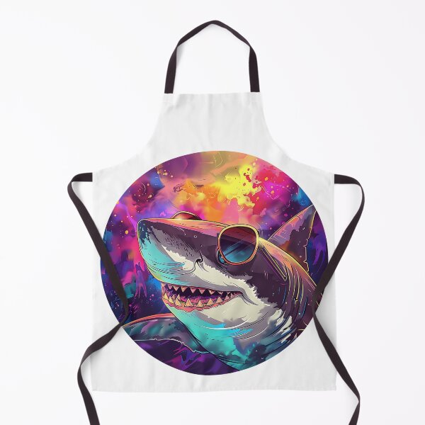 Item preview, Shark in Sunglasses Aloha Retro Hawaii Beach Jawsome  designed and sold by ArtFromBeyond.