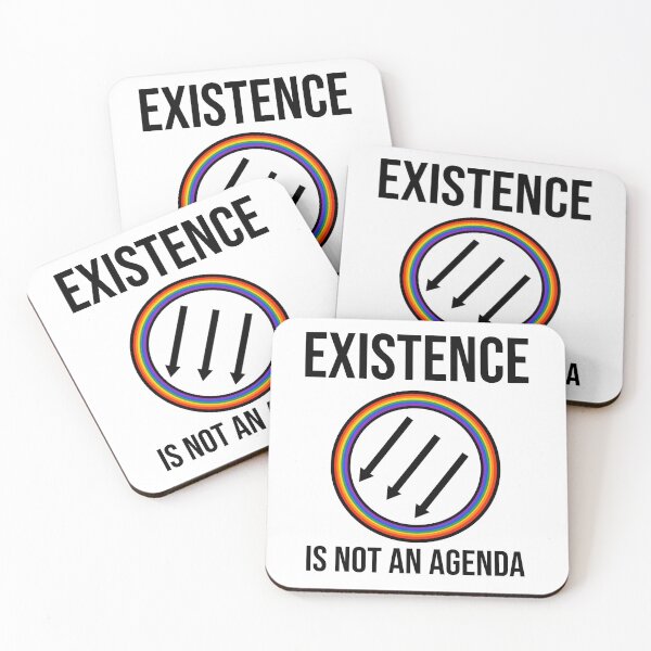 Item preview, Existence is not an agenda rainbow antifascism design  designed and sold by Rachel the Artist .