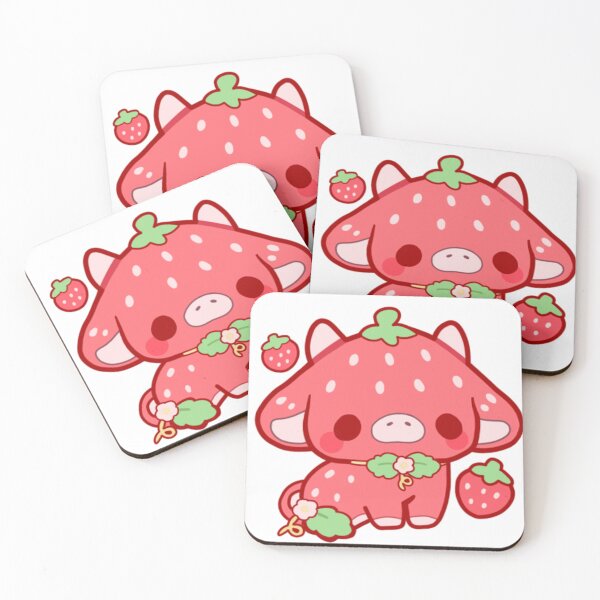Item preview, Kawaii Strawberry Cow - Red designed and sold by jennysselling.