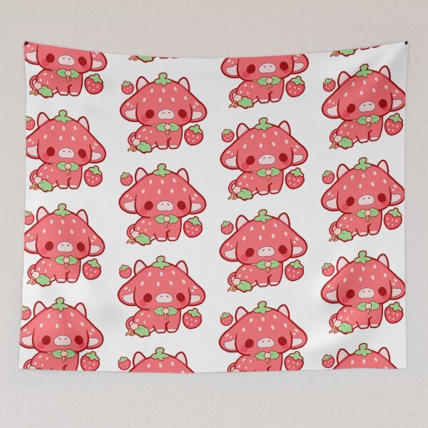 Item preview, Kawaii Strawberry Cow - Red designed and sold by jennysselling.