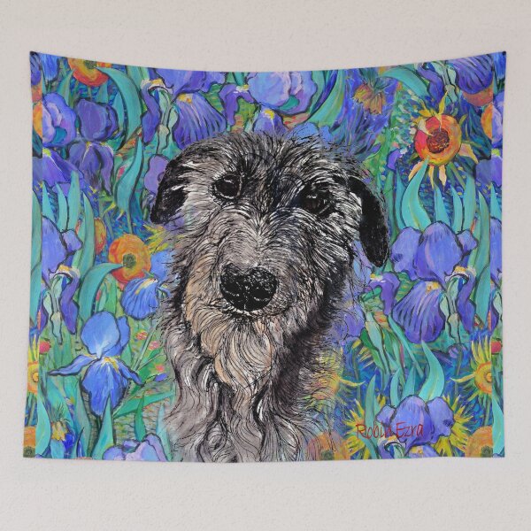 Item preview, Rufus in a bed of flowers designed and sold by printsisters.