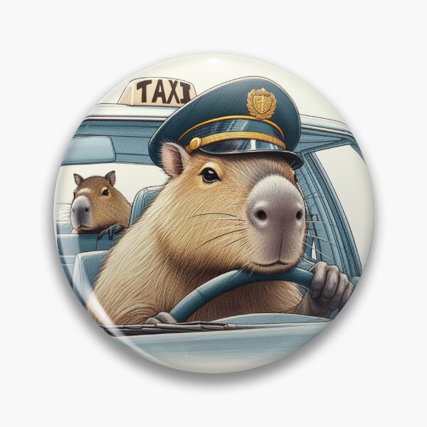 Item preview, Capy Driving Taxi2 designed and sold by Capybara Art Lover.
