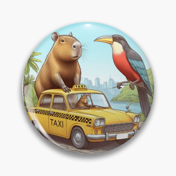 Item preview, Capy Driving Taxi3 designed and sold by Capybara Art Lover.