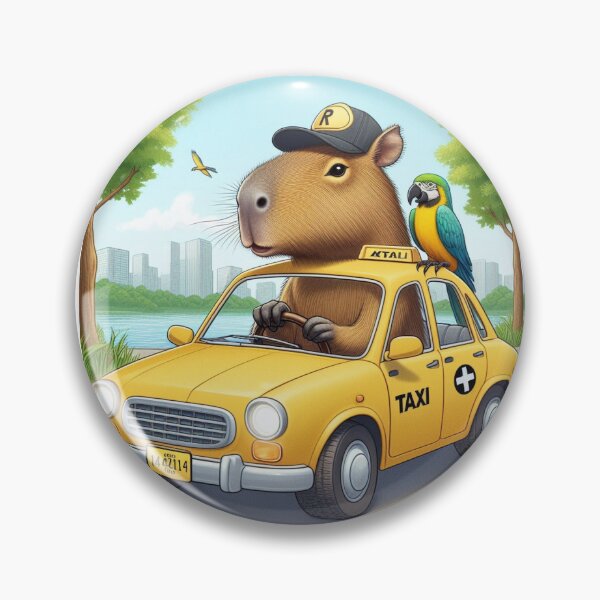 Item preview, Capy Driving Taxi4 designed and sold by Capybara Art Lover.