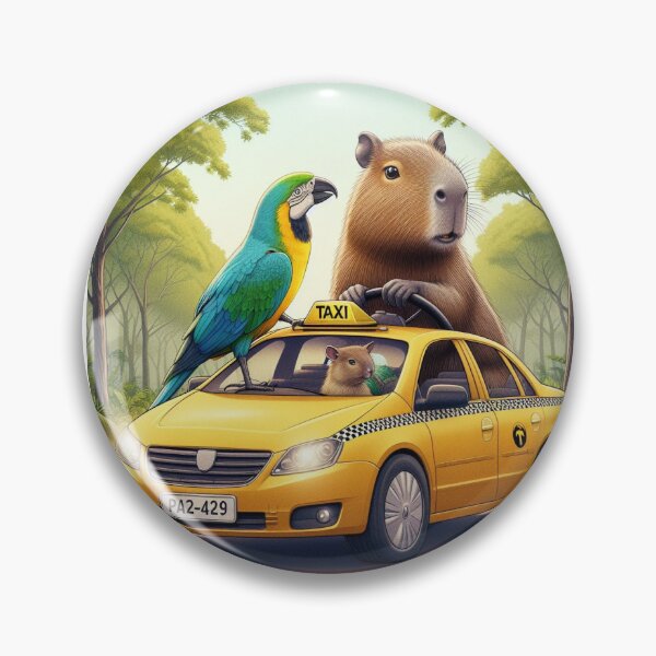 Item preview, Capy Driving Taxi5 designed and sold by Capybara Art Lover.