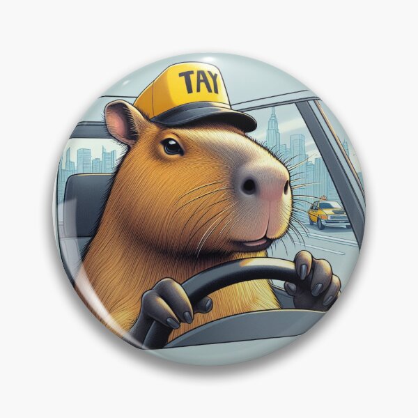 Item preview, Capy Driving Taxi6 designed and sold by Capybara Art Lover.