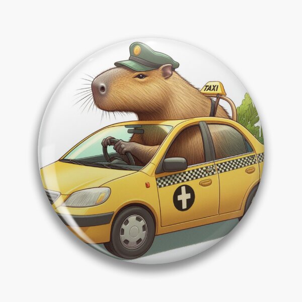 Item preview, Capy Driving Taxi7 designed and sold by Capybara Art Lover.