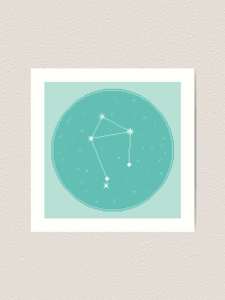 Alternate view of 8bit Constellations: Libra Art Print
