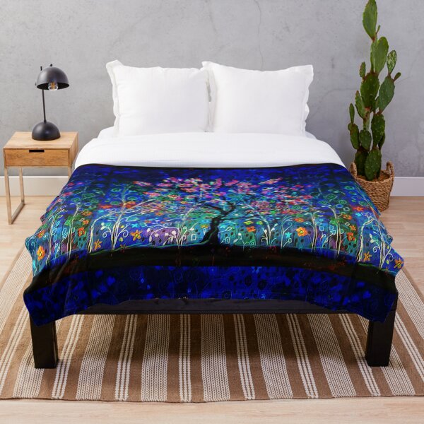 Night Spring Throw Blanket